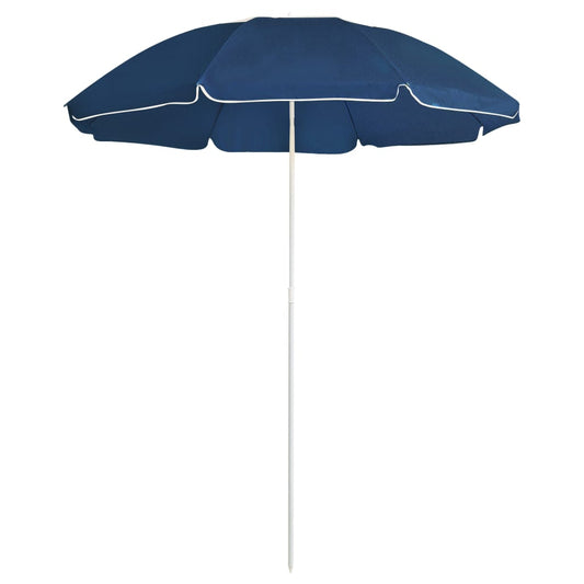 vidaXL Outdoor Parasol with Steel Pole Blue 180 cm