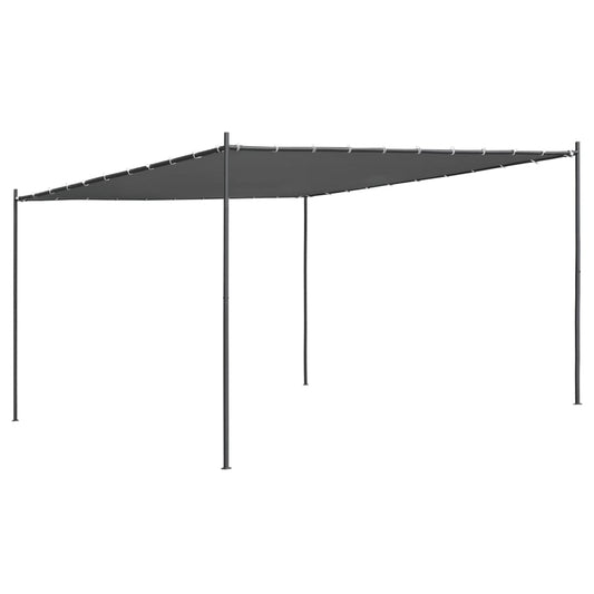 vidaXL Gazebo with Slanted Roof 400x400x270 cm Anthracite 180 g/må_