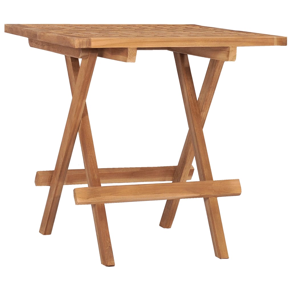 vidaXL Folding Garden Table 50x50x50 cm Solid Teak Wood