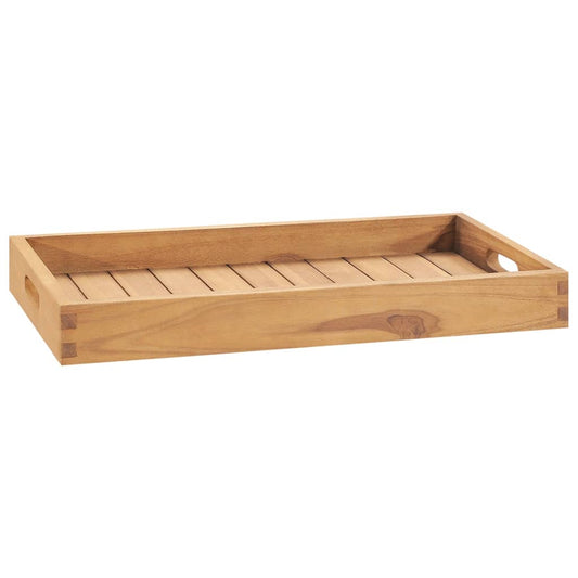 vidaXL Serving Tray 60x35 cm Solid Teak Wood