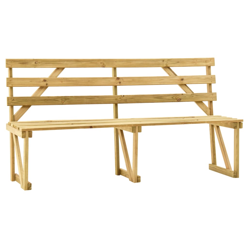 vidaXL Garden Bench 170 cm Impregnated Pinewood