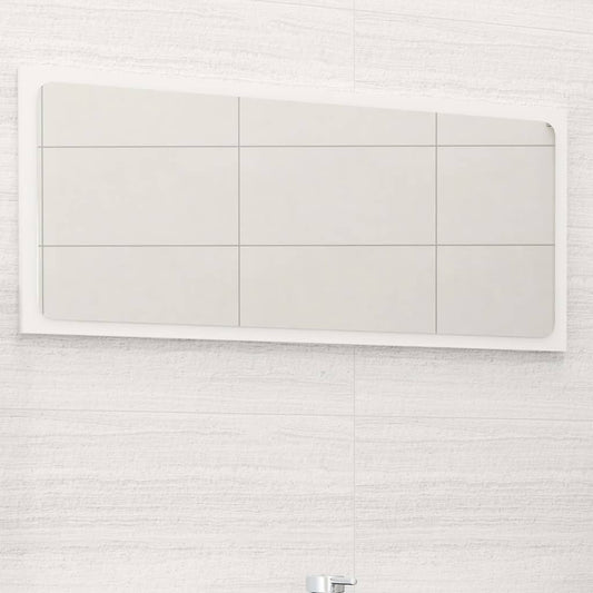 vidaXL Bathroom Mirror High Gloss White 80x1.5x37 cm Engineered Wood
