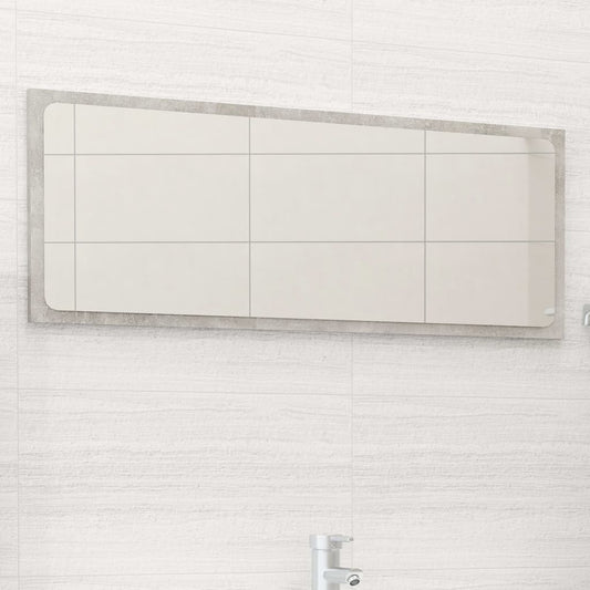 vidaXL Bathroom Mirror Concrete Grey 90x1.5x37 cm Engineered Wood