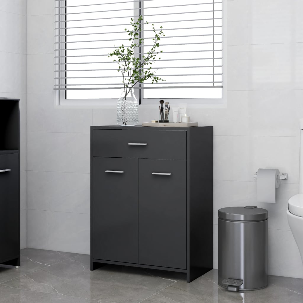 vidaXL Bathroom Cabinet Grey 60x33x80 cm Engineered Wood