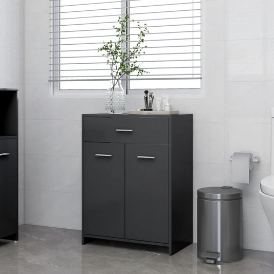 vidaXL Bathroom Cabinet Grey 60x33x80 cm Engineered Wood