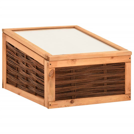 vidaXL Greenhouse 60x80x45 cm Solid Pinewood and Willow