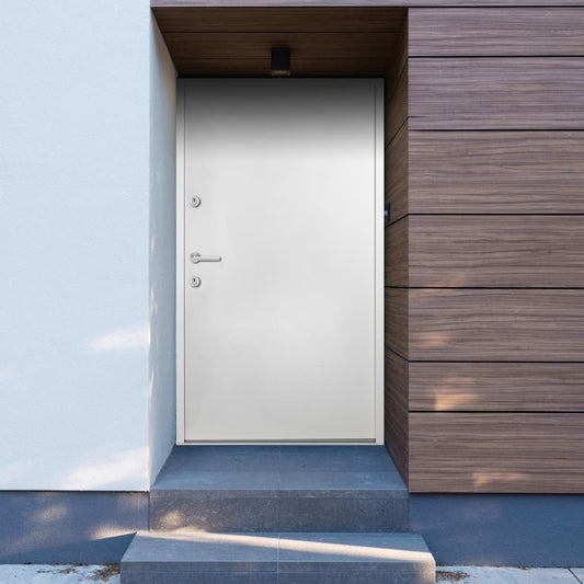 vidaXL Aluminium Front Door White 100x200 cm