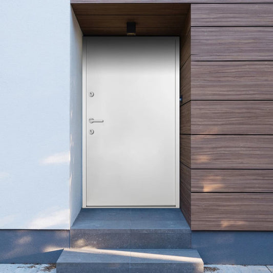 vidaXL Aluminium Front Door White 110x207.5 cm