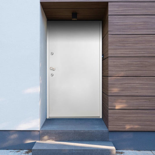 vidaXL Aluminium Front Door White 110x207.5 cm