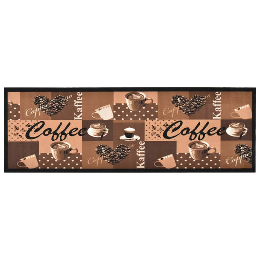 vidaXL Kitchen Carpet Washable Coffee brown 60x300 cm