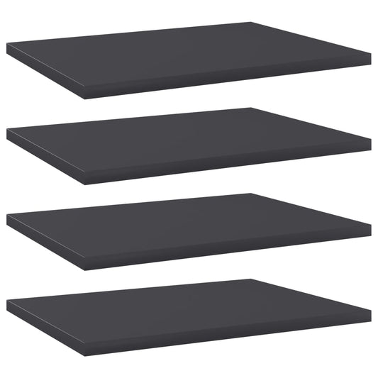 vidaXL Bookshelf Boards 4 pcs Grey 40x30x1.5 cm Engineered Wood