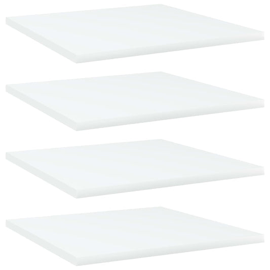 vidaXL Bookshelf Boards 4 pcs White 40x40x1.5 cm Engineered Wood