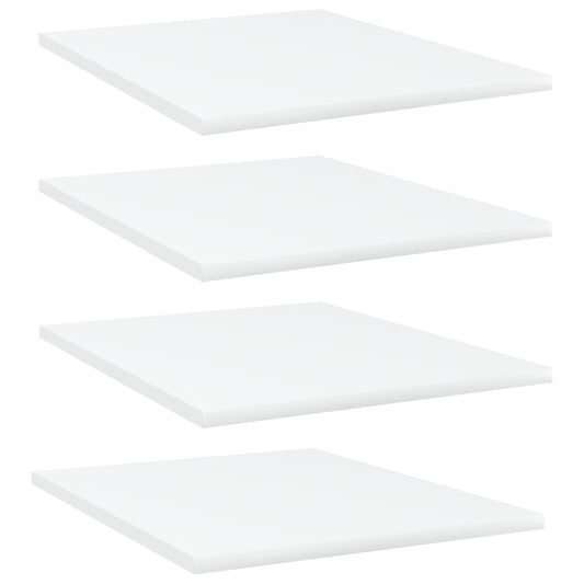 vidaXL Bookshelf Boards 4 pcs White 40x50x1.5 cm Engineered Wood