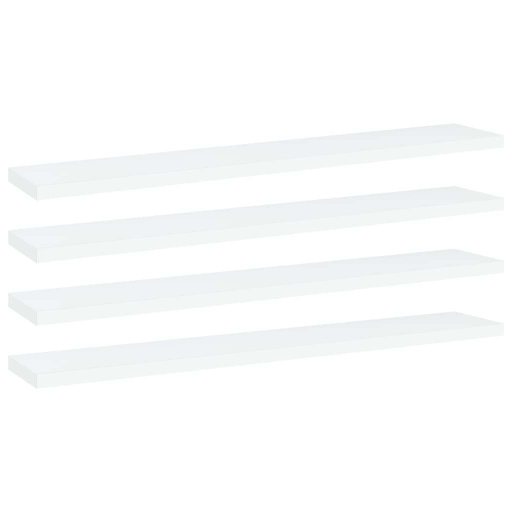 vidaXL Bookshelf Boards 4 pcs White 60x10x1.5 cm Engineered Wood