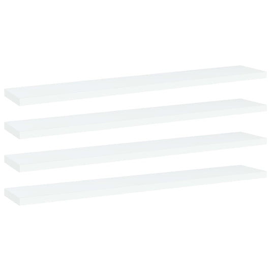vidaXL Bookshelf Boards 4 pcs White 60x10x1.5 cm Engineered Wood