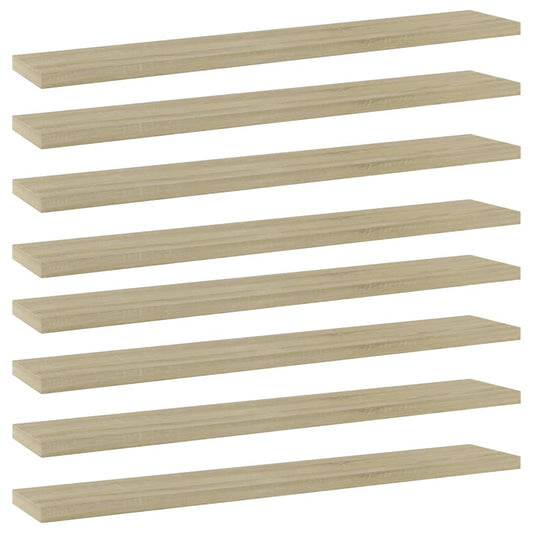 vidaXL Bookshelf Boards 8 pcs Sonoma Oak 60x10x1.5 cm Engineered Wood
