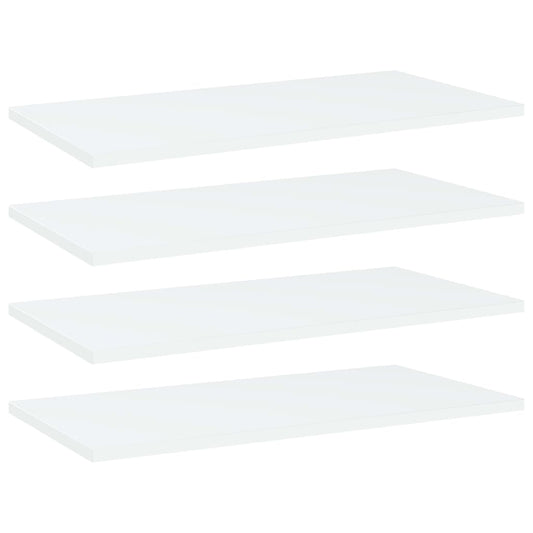 vidaXL Bookshelf Boards 4 pcs White 60x30x1.5 cm Engineered Wood