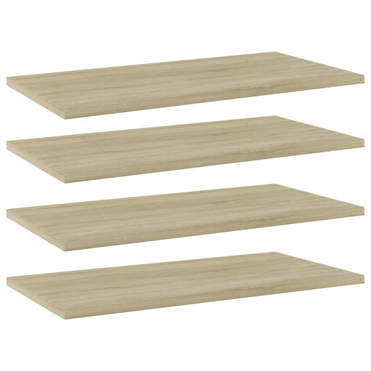 vidaXL Bookshelf Boards 4 pcs Sonoma Oak 60x30x1.5 cm Engineered Wood