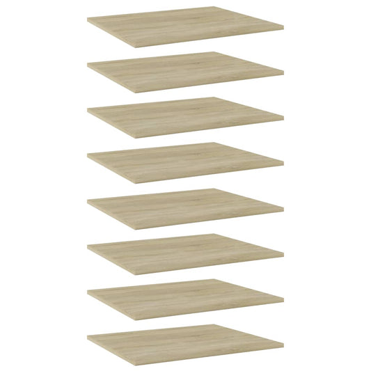 vidaXL Bookshelf Boards 8 pcs Sonoma Oak 60x50x1.5 cm Engineered Wood