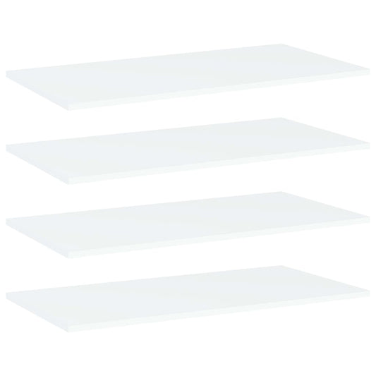 vidaXL Bookshelf Boards 4 pcs White 80x40x1.5 cm Engineered Wood