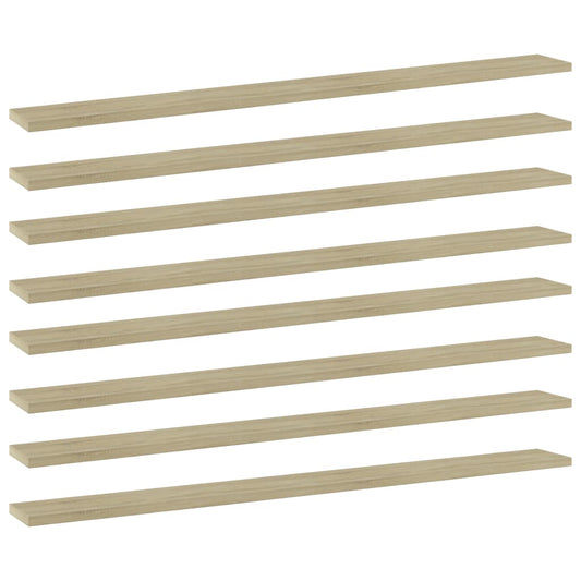vidaXL Bookshelf Boards 8 pcs Sonoma Oak 100x10x1.5 cm Engineered Wood