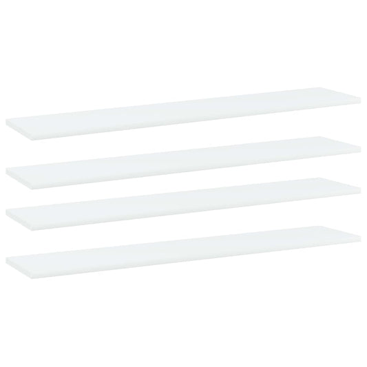 vidaXL Bookshelf Boards 4 pcs White 100x20x1.5 cm Engineered Wood