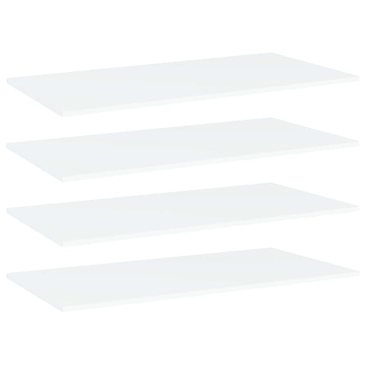 vidaXL Bookshelf Boards 4 pcs White 100x50x1.5 cm Engineered Wood