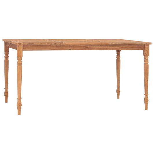 vidaXL Batavia Table 150x90x75 cm Solid Teak Wood