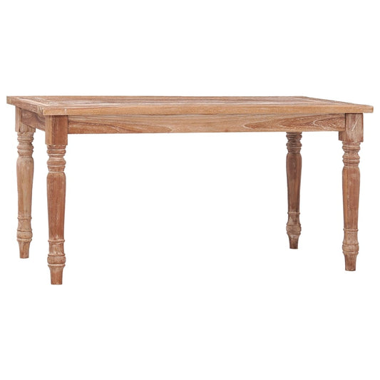 vidaXL Batavia Coffee Table 90x50x45 cm White Wash Solid Teak Wood