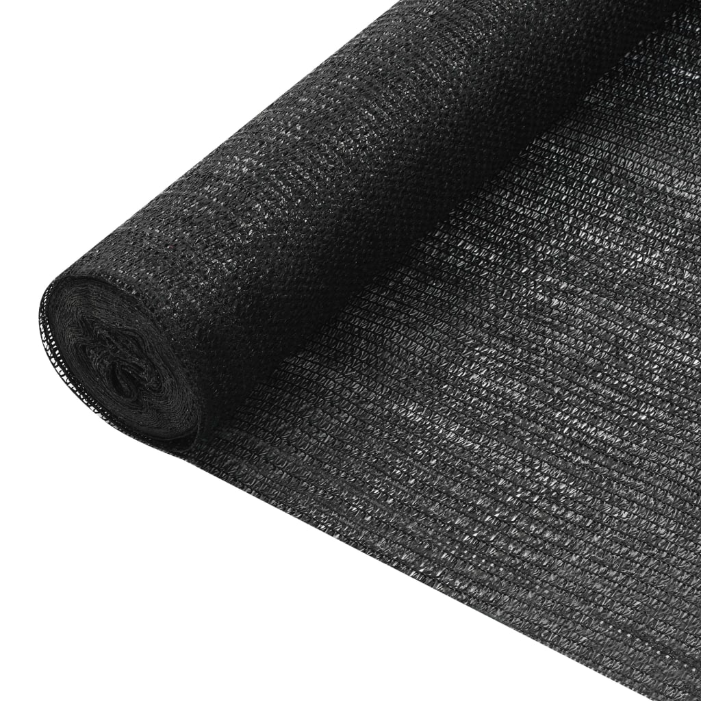 vidaXL Privacy Net Black 3.6x50 m HDPE 75 g/må_