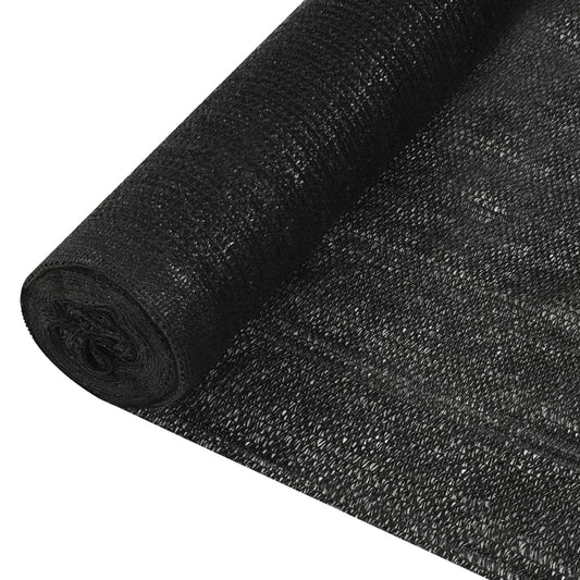 vidaXL Privacy Net Black 1.5x25 m HDPE 195 g/må_