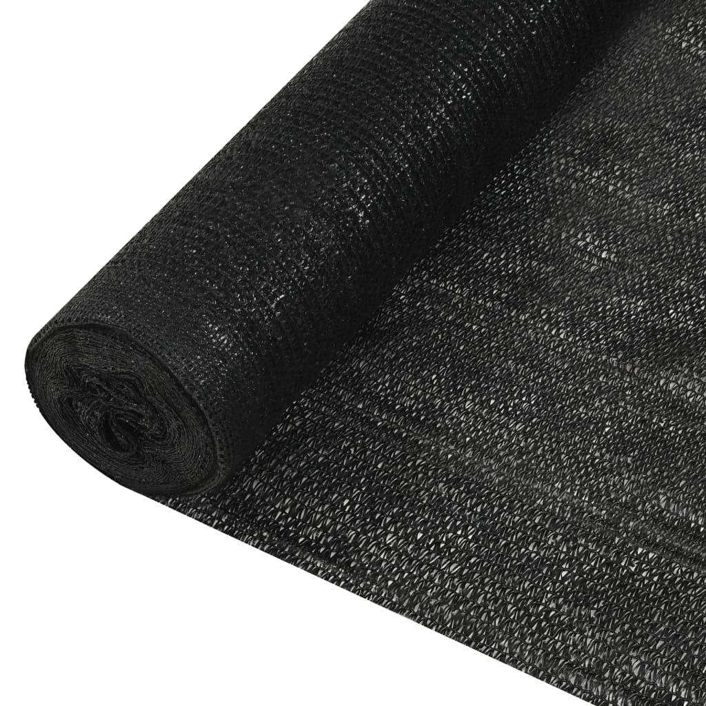 vidaXL Privacy Net Black 2x25 m HDPE 195 g/må_