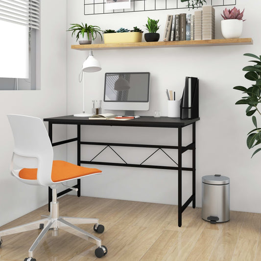 vidaXL Computer Desk Black 105x55x72 cm MDF and Metal