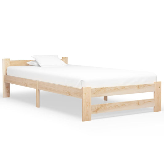 vidaXL Bed Frame Solid Pine Wood 100x200 cm