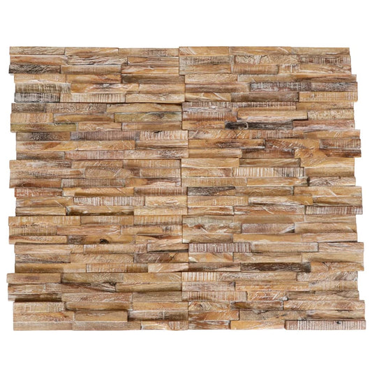 vidaXL 3D Wall Cladding Panels 10 pcs 1.01 må_ Solid Teak Wood