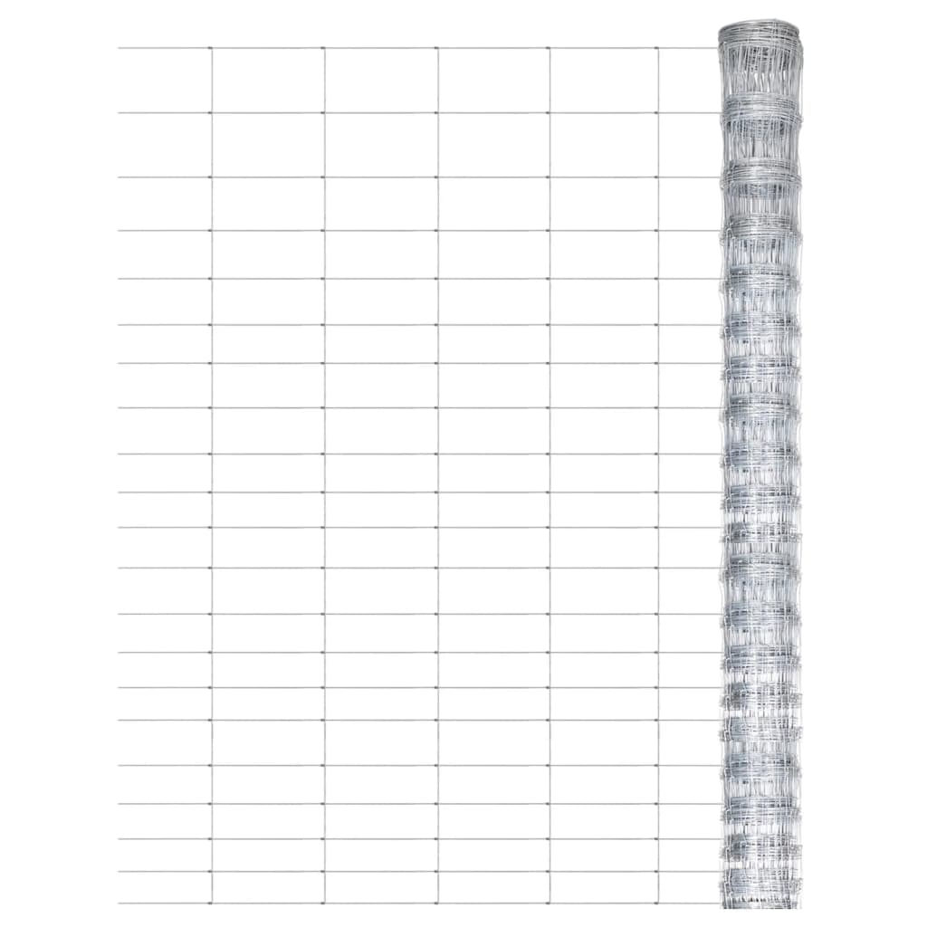 vidaXL Garden Fence Galvanised Steel 50x1.25 m Silver