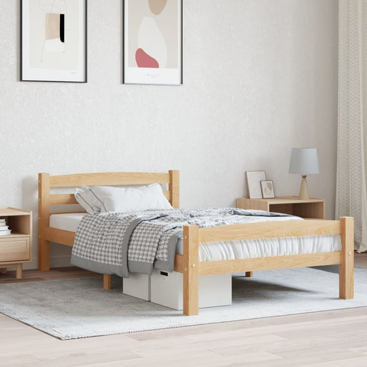 vidaXL Bed Frame Solid Pinewood 90x200 cm
