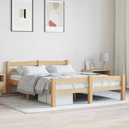 vidaXL Bed Frame Solid Pinewood 120x200 cm