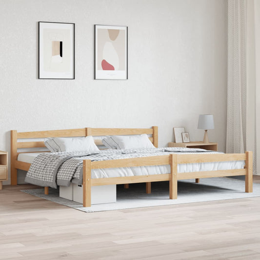 vidaXL Bed Frame Solid Pinewood 200x200 cm