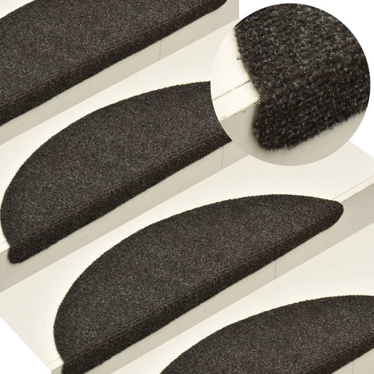 vidaXL Self-adhesive Stair Mats 10pcs Light Brown 65x21x4cm Needle Punch