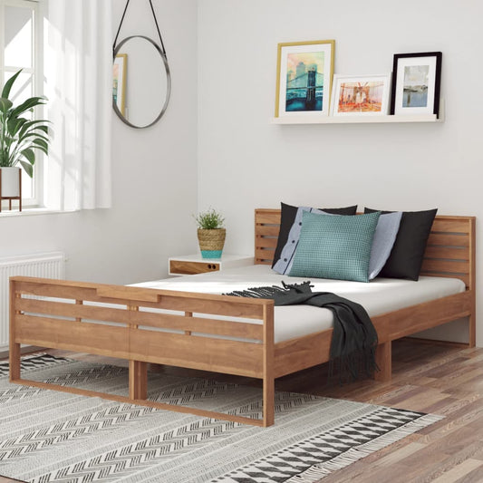 vidaXL Bed Frame Solid Teak Wood 140x200 cm
