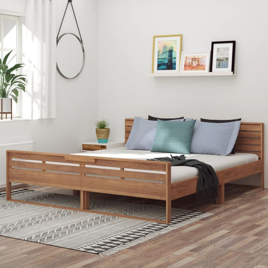 vidaXL Bed Frame Solid Teak Wood 180x200 cm 6FT Super King