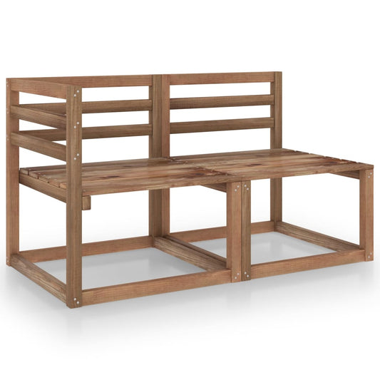 vidaXL 2 Piece Garden Lounge Set Brown Impregnated Pinewood