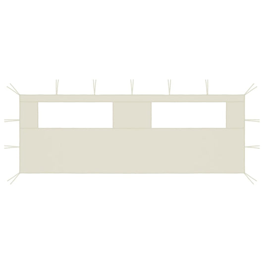 vidaXL Gazebo Sidewall with Windows 6x2 m Cream