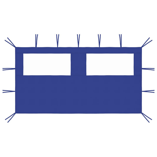 vidaXL Gazebo Sidewall with Windows 4x2 m Blue