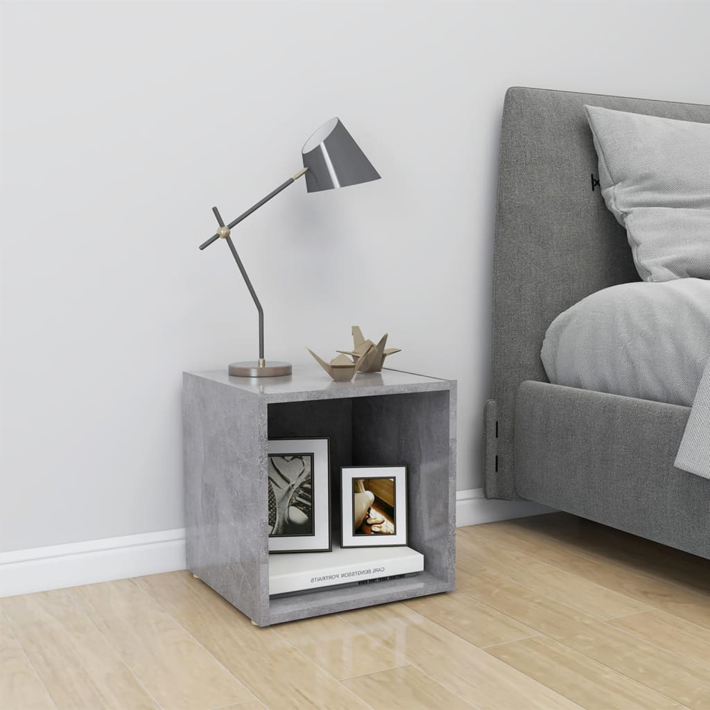 vidaXL TV Cabinet Concrete Grey 37x35x37 cm Engineered Wood