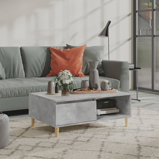 vidaXL Coffee Table Concrete Grey 90x60x35 cm Engineered Wood