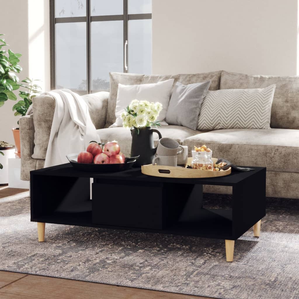 vidaXL Coffee Table Black 103.5x60x35 cm Engineered Wood