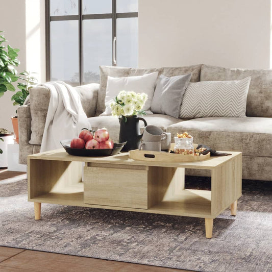 vidaXL Coffee Table Sonoma Oak 103.5x60x35 cm Engineered Wood