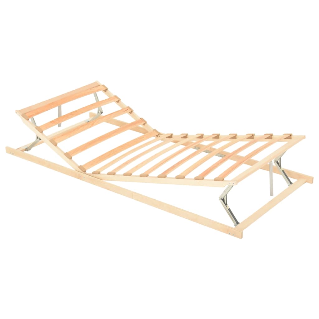 vidaXL Slatted Bed Base with 13 Slats Adjustable Head & Foot 100x200 cm